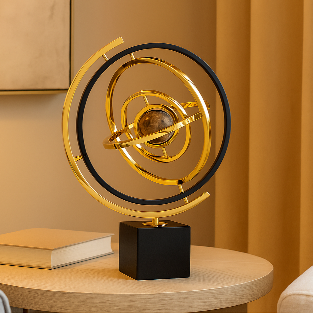 Handmade sculpture with marble base for elegant interior design Bowlift by Bowlift