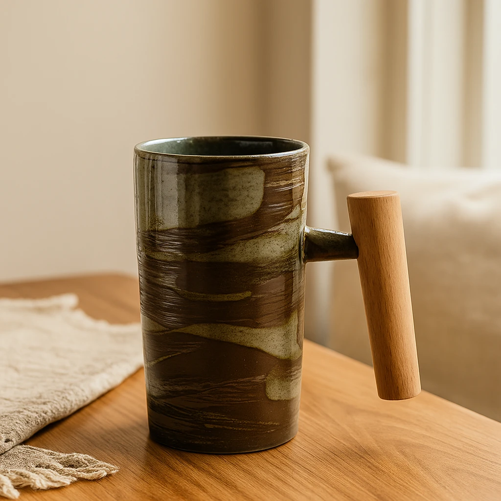 Japanese-inspired earth-colored mug with a handcrafted look Bowlift by Bowlift
