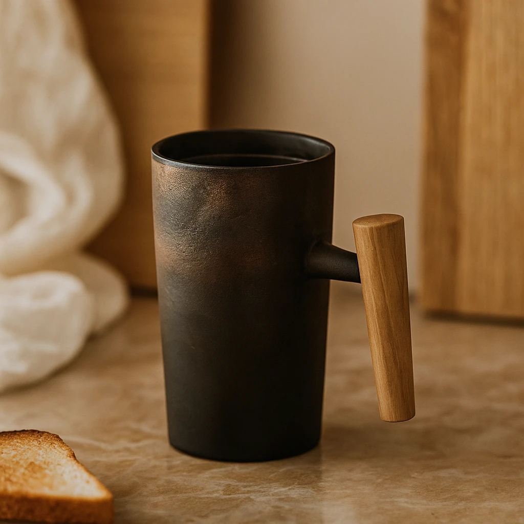 Japanese-inspired earth-colored mug with a handcrafted look Bowlift by Bowlift