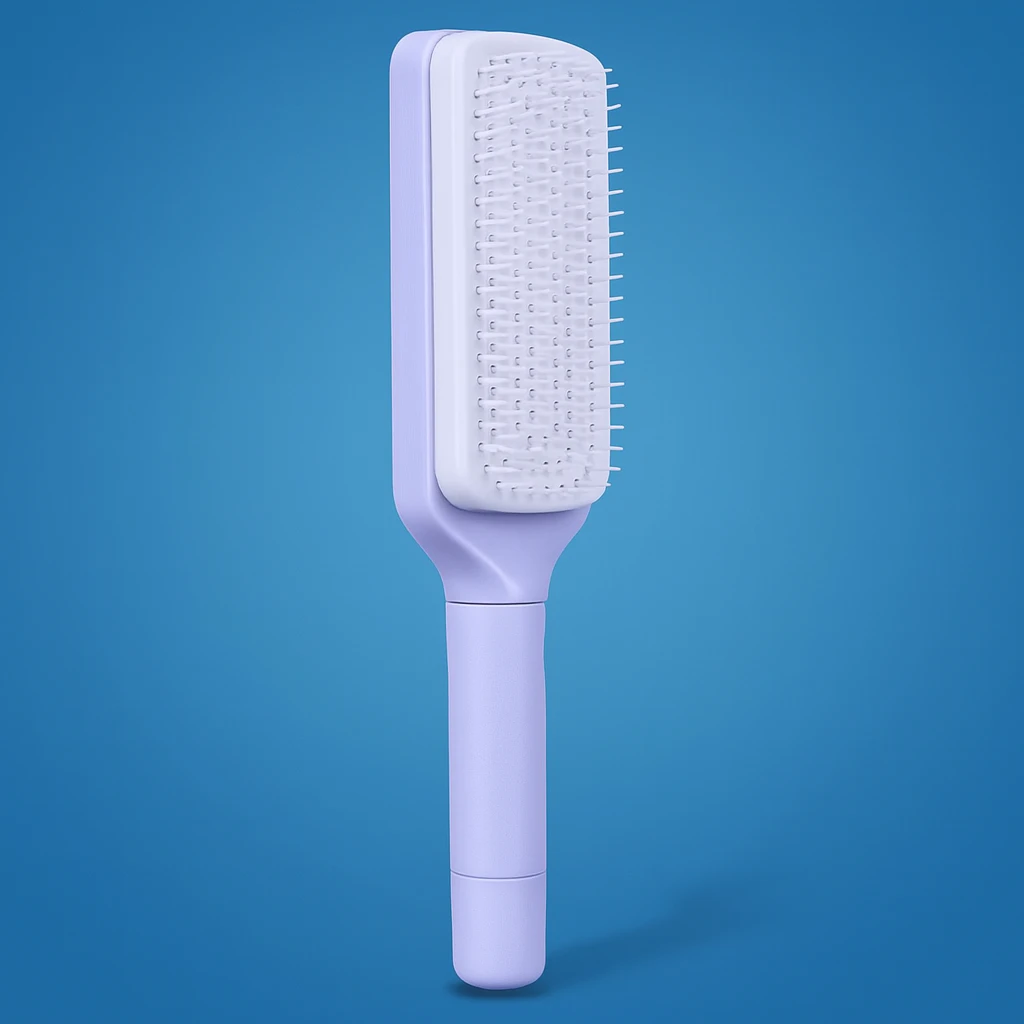 Cleaning Hairbrush – Gentle Detangle – Retractable Bristle Design – For All Hair Types & Busy Mornings Bowlift by Bowlift