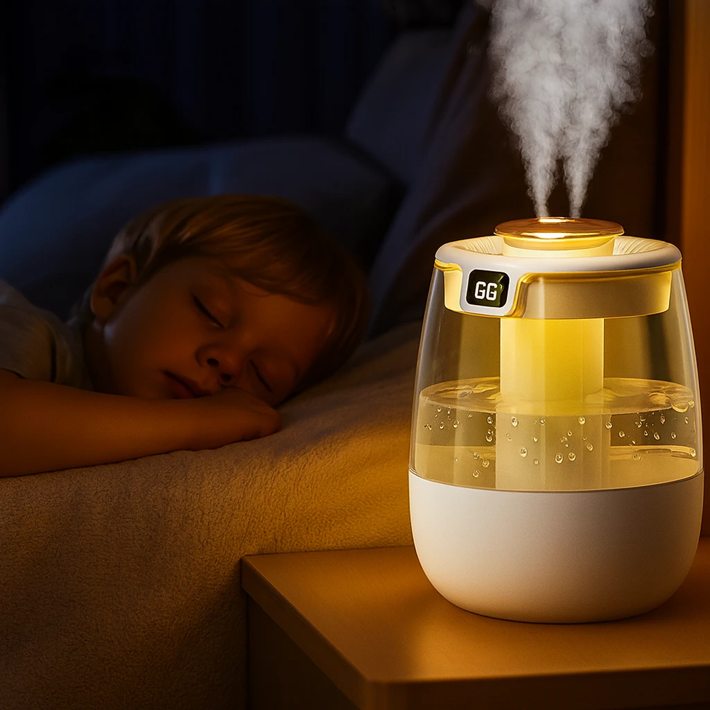 Quiet Night-Light Mode – 1300 ml Tank – Dry Air Relief for Bedroom & Nursery Bowlift by Bowlift