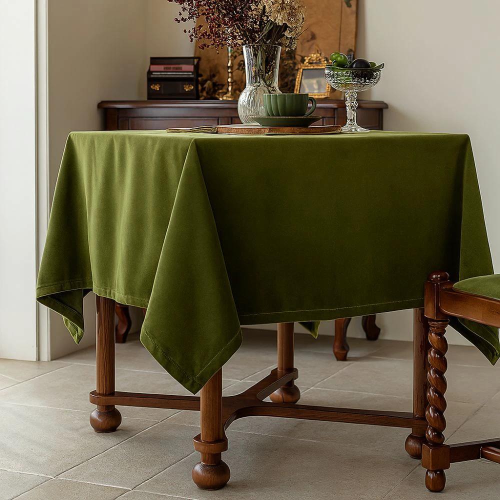 Château Olive Velvet Tablecloth by Casa & Beyond