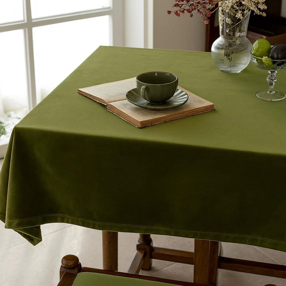 Château Olive Velvet Tablecloth by Casa & Beyond