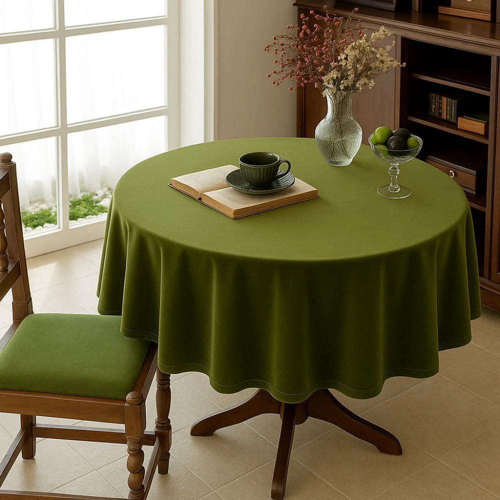 Château Olive Velvet Tablecloth by Casa & Beyond