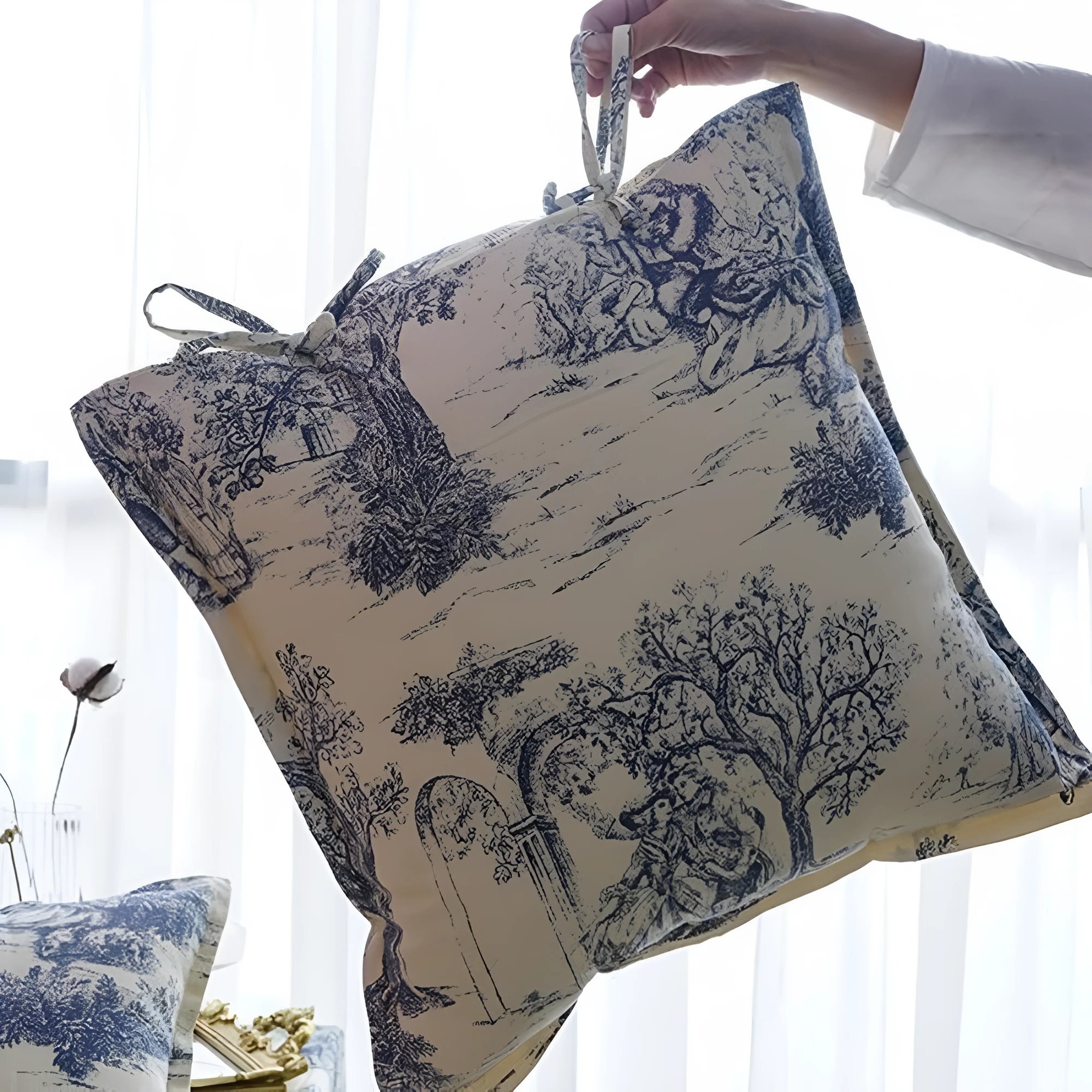 Chateau Vintage Print Cushion Cover by Casa & Beyond