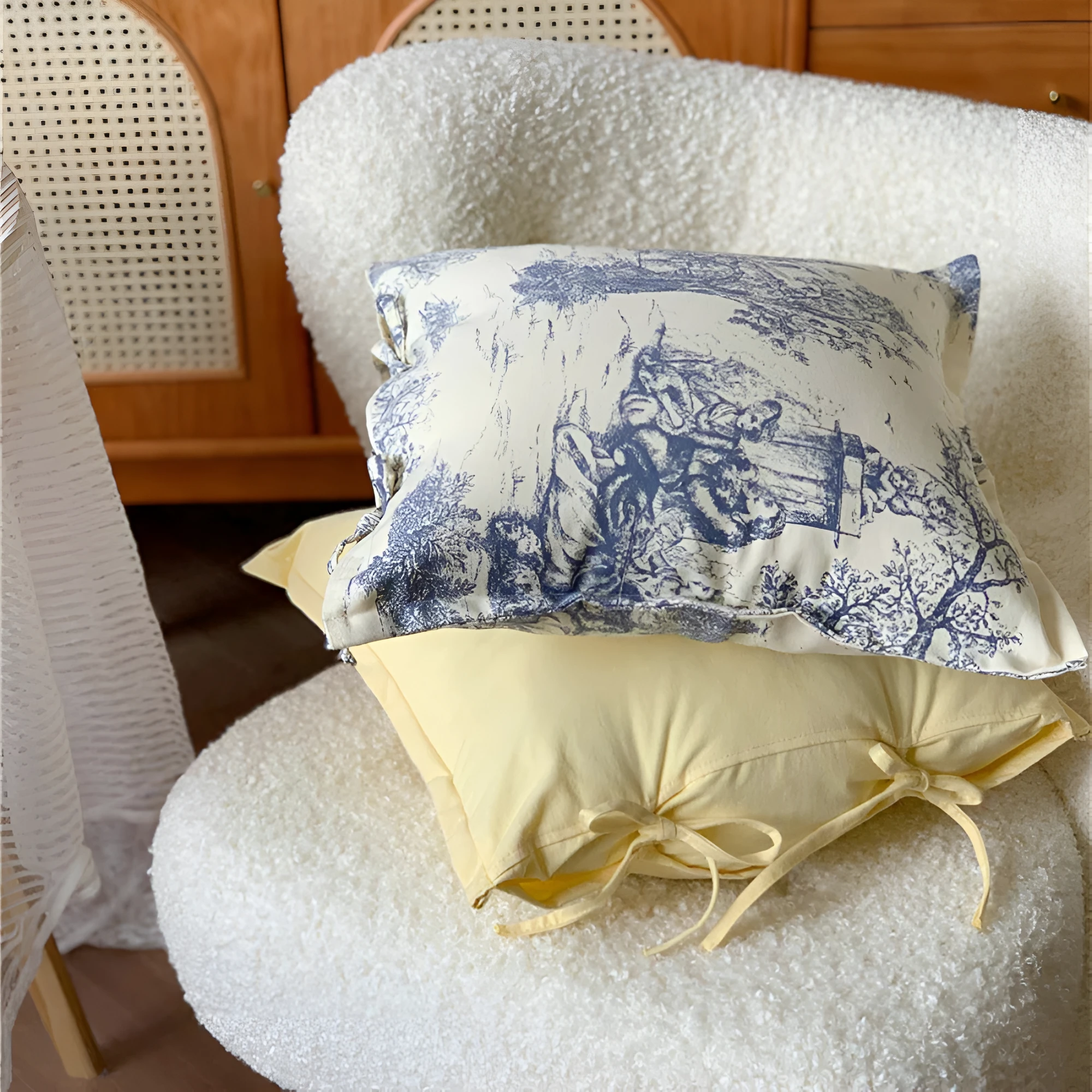 Chateau Vintage Print Cushion Cover by Casa & Beyond