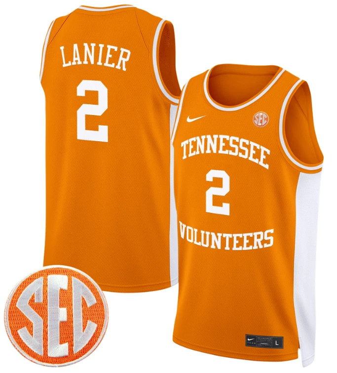 Chaz Lanier Jersey #2 Tennessee Vols 2024 Swingman Basketball Orange by My store basketball
