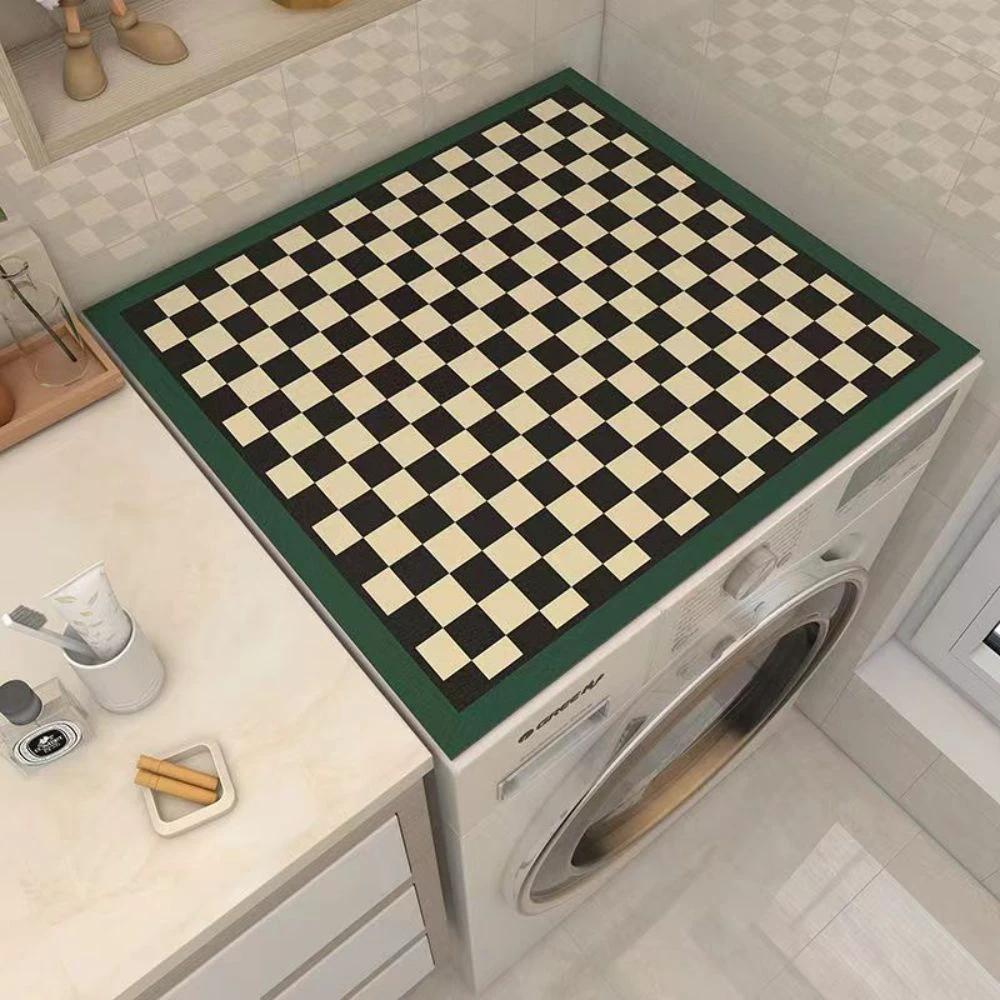 Checkerboard Washing Machine Cover Mat by Casa & Beyond