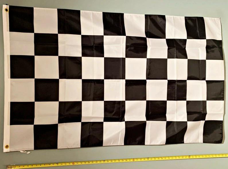 Checkered Flag BW Nascar Sprint Car Racing Sign USA 3x5' by flagsjustdoit