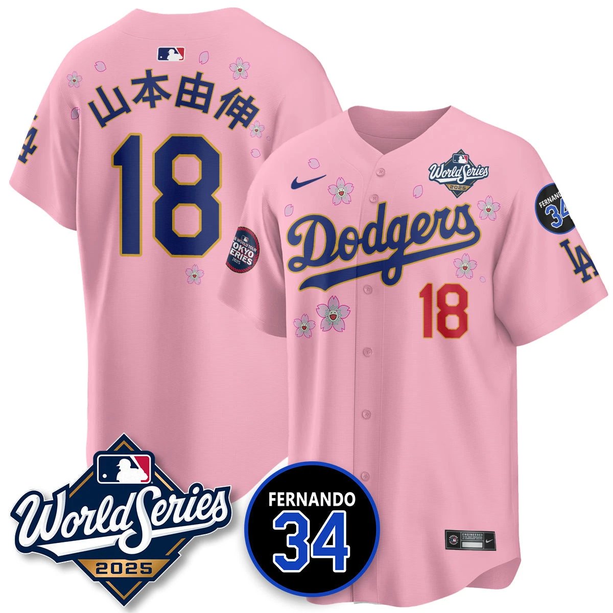 Los Angeles Dodgers Tokyo Series 2025 NL Champions Jersey - All Stitched by Los Angeles Dodgers