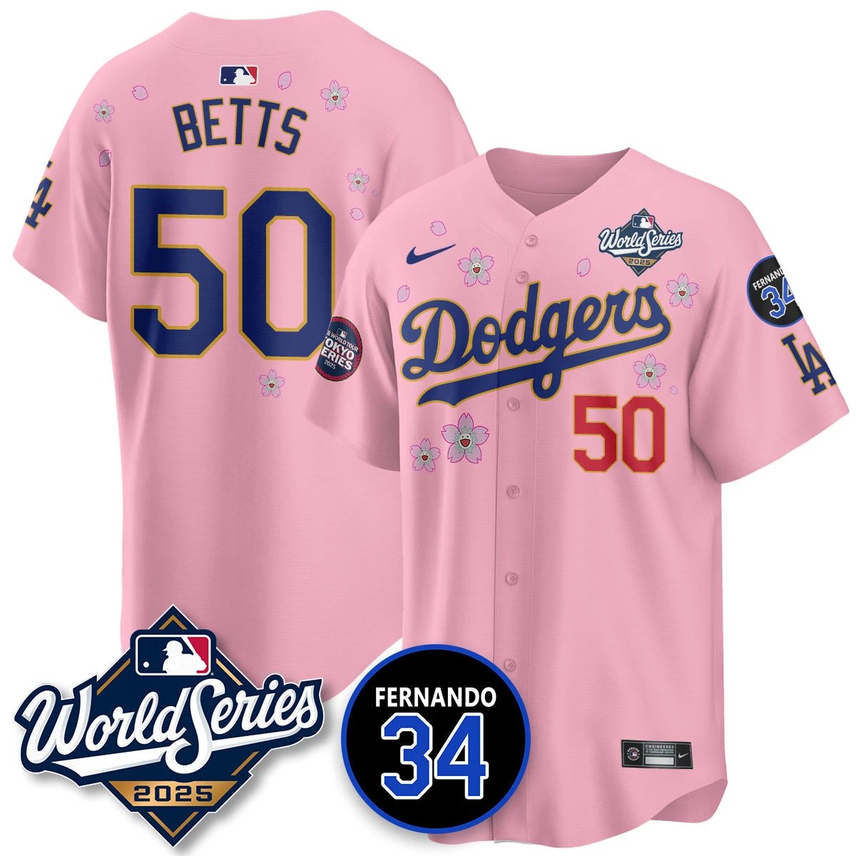 Los Angeles Dodgers Tokyo Series 2025 NL Champions Jersey - All Stitched by Los Angeles Dodgers