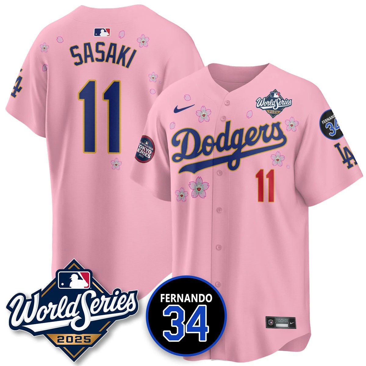 Los Angeles Dodgers Tokyo Series 2025 NL Champions Jersey - All Stitched by Los Angeles Dodgers