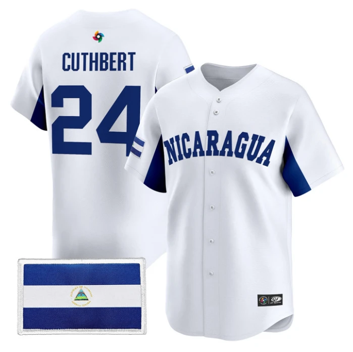Cheslor Cuthbert Jersey #24 Team Nicaragua 2026 World Baseball Stitched by My Store