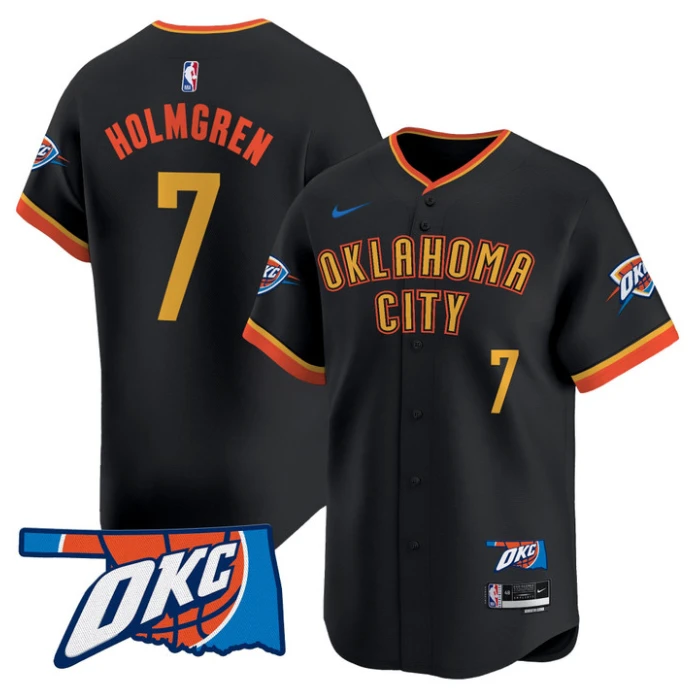 Chet Holmgren Jersey #7 Oklahoma City Thunder Vapor Baseball Stitched 24-25 City by My Store