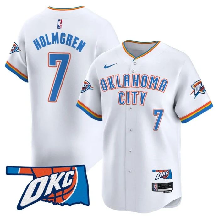 Chet Holmgren Jersey #7 Oklahoma City Thunder Vapor Baseball Stitched Association by My Store