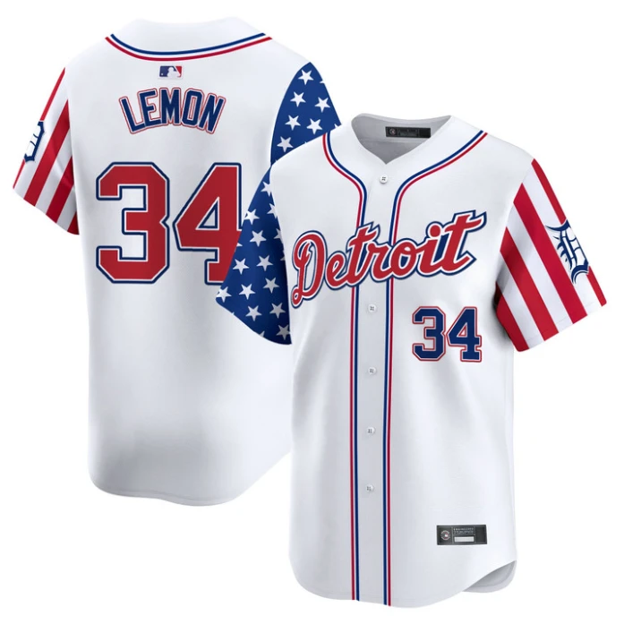 Chet Lemon Jersey #34 Detroit Tigers 2025 Memorial Day Vapor Premier Limited Stitched White by My Store