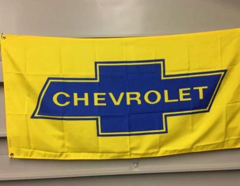 Chevrolet Blue Yellow Flag 3X5 Ft Polyester Banner USA 90x150cm by flagsjustdoit