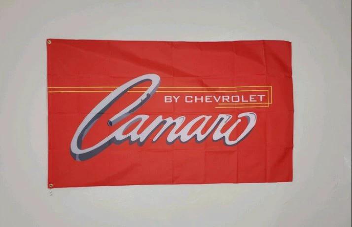 Chevrolet Camaro Red Flag 3X5 Ft Polyester Banner USA 90x150cm by flagsjustdoit
