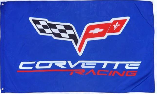 Chevrolet Corvette Blue Flag 3X5 Ft Polyester Banner USA 90x150cm by flagsjustdoit