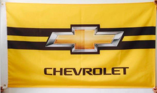Chevrolet Corvette Flag Yellow Car 3X5 Ft Polyester Banner USA 90x150cm by flagsjustdoit