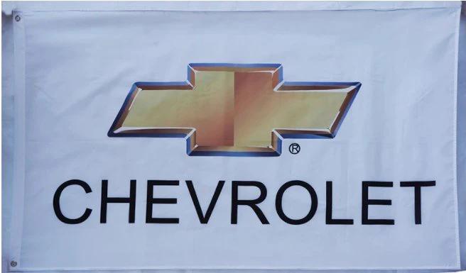 Chevrolet Flag White Chevy Racing 3X5 Ft Polyester Banner USA 90x150cm by flagsjustdoit