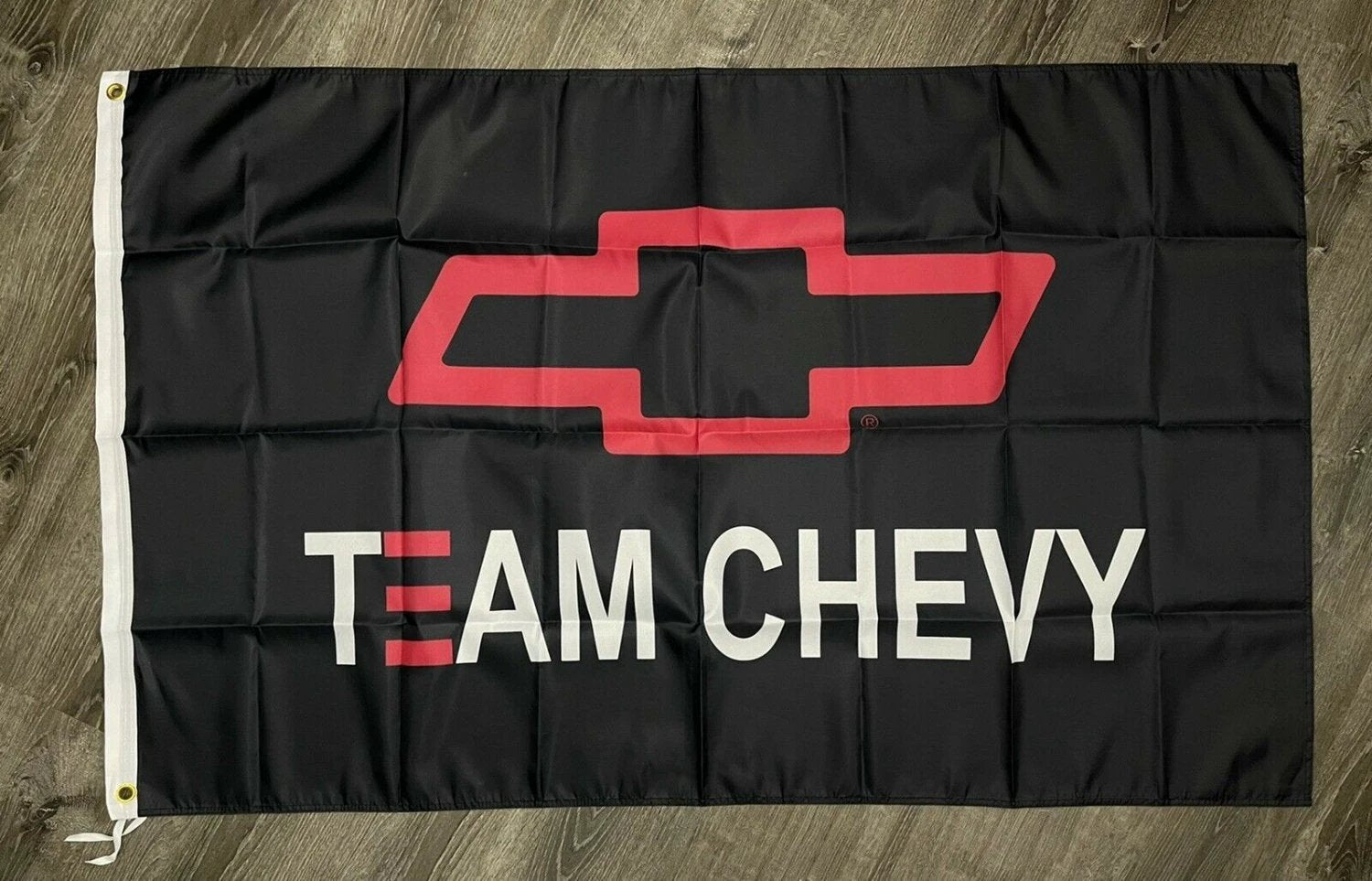 Chevrolet Team Chevy Racing Flag 3x5 ft Black Banner Man-Cave Garage Car Club by flagsjustdoit