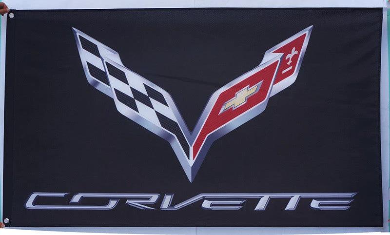 Chevrolet Corvette Flag-3x5ft Checkered Banner-100% polyester Corvette by flagsshop