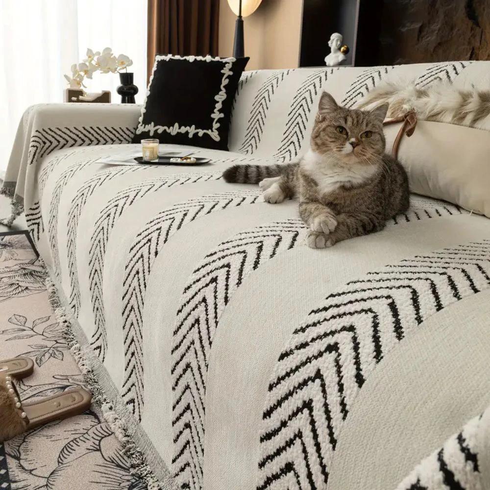 Chevron Echo Line Sofa Cover by Casa & Beyond