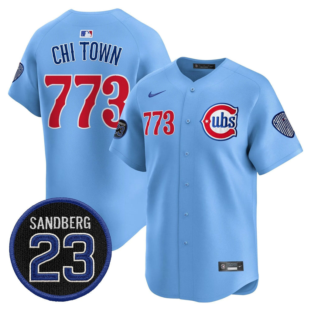 Chi Town Jersey #773 Chicago Cubs Ryne Sandberg Tribute Stitched Blue by My Store