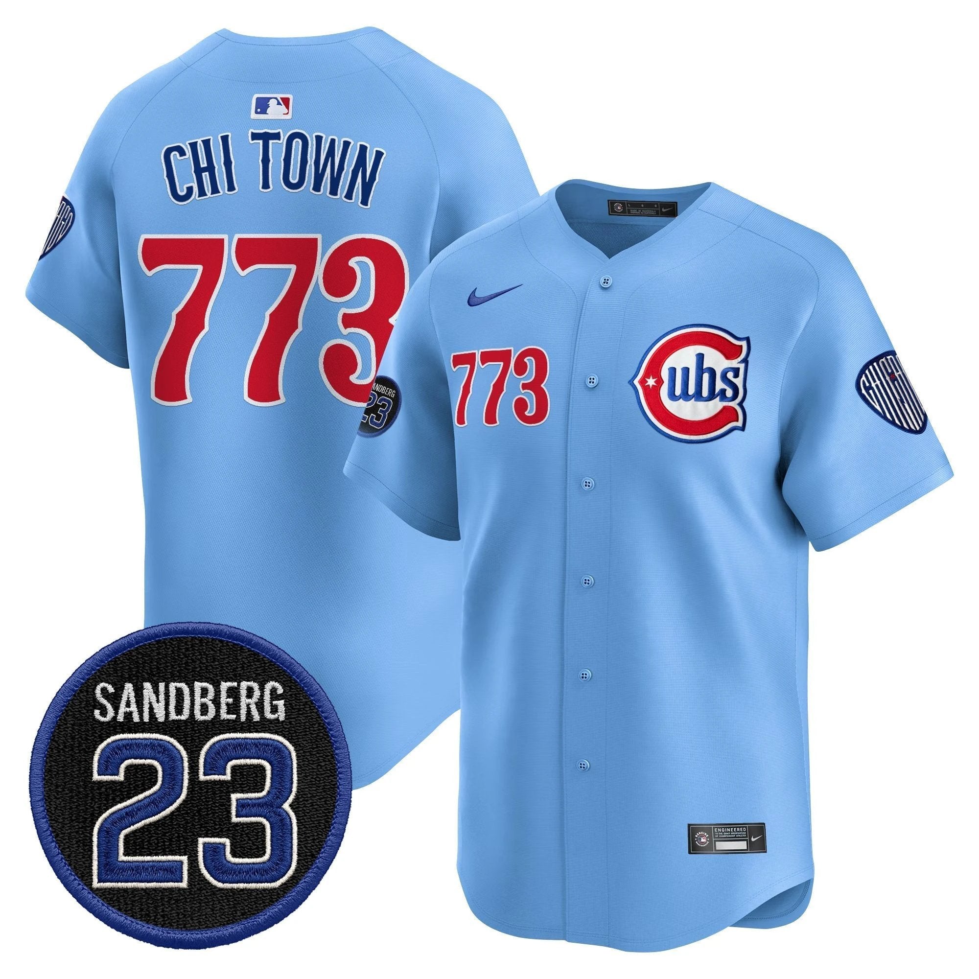 Chi Town Jersey #773 Chicago Cubs Ryne Sandberg Tribute Stitched Blue by My Store