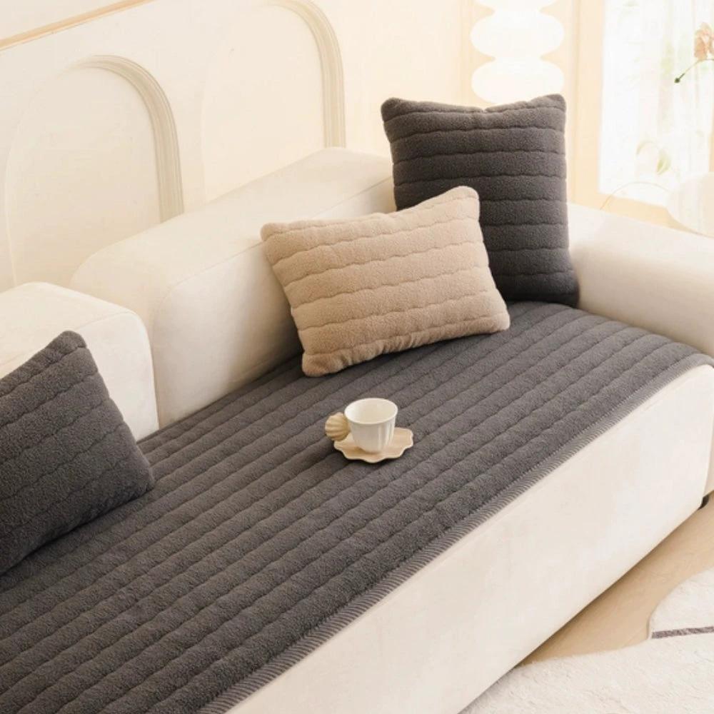 Chic Thick Plush Sofa Cover by Casa & Beyond