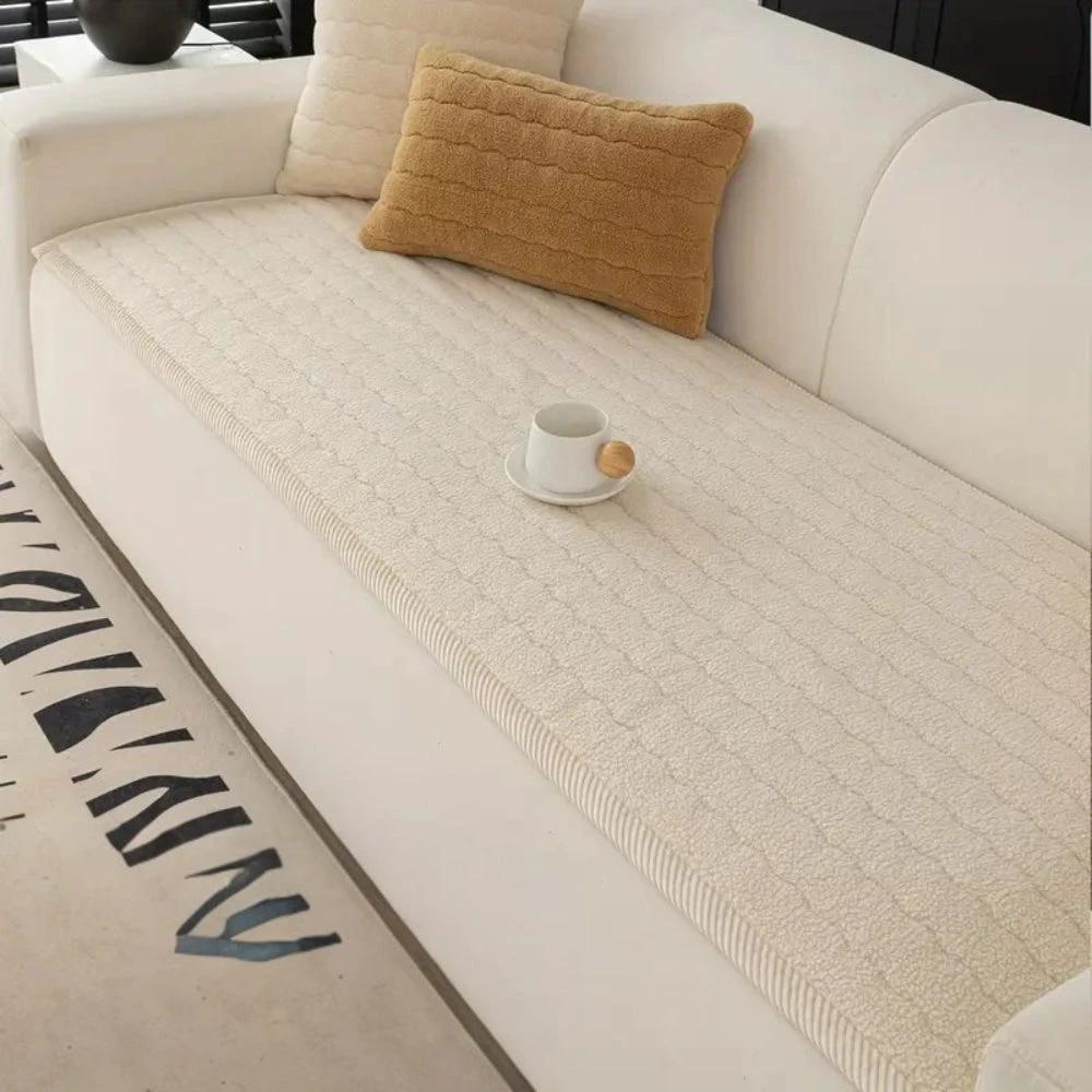Chic Thick Plush Sofa Cover by Casa & Beyond