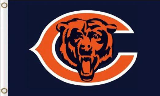 Chicago Bears Digital US Flag 3X5 Ft Polyester Banner USA 90x150cm by flagsjustdoit