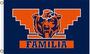 Chicago Bears Familia Flag 3X5 Ft Polyester Banner USA 90x150cm by flagsjustdoit