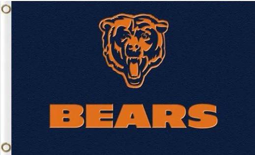Chicago Bears Flag 3X5 Ft Polyester Banner USA 90x150cm by flagsjustdoit