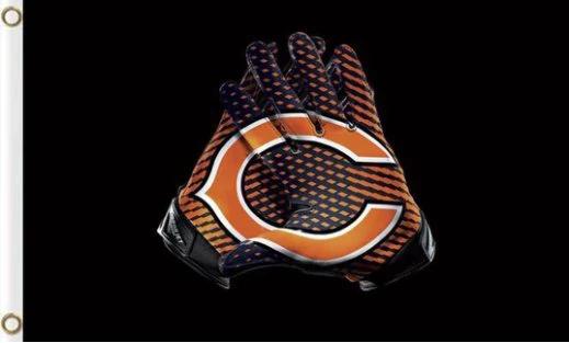Chicago Bears Gloves Flag 3X5 Ft Polyester Banner USA 90x150cm by flagsjustdoit