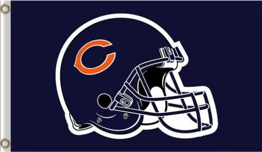 Chicago Bears Helmet Flag 3X5 Ft Polyester Banner USA 90x150cm by flagsjustdoit