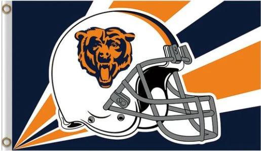 Chicago Bears Helmet Sport Flag 3X5 Ft Polyester Banner USA 90x150cm by flagsjustdoit
