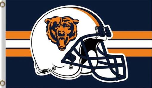 Chicago Bears Helmet Team Flag 3X5 Ft Polyester Banner USA 90x150cm by flagsjustdoit