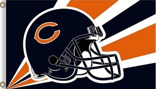 Chicago Bears Helmet US Flag 3X5 Ft Polyester Banner USA 90x150cm by flagsjustdoit