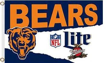 Chicago Bears Lite Flag 3X5 Ft Polyester Banner USA 90x150cm by flagsjustdoit