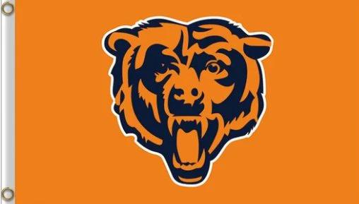 Chicago Bears Orange Flag 3X5 Ft Polyester Banner USA 90x150cm by flagsjustdoit