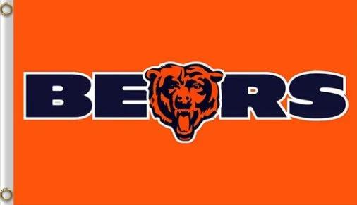 Chicago Bears Orange Flag 3X5 Polyester Banner USA 90x150cm by flagsjustdoit