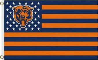 Chicago Bears Star-Spangled US Flag 3X5 Ft Polyester Banner USA 90x150cm by flagsjustdoit