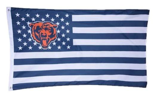 Chicago Bears Star Flag 3X5 Ft Polyester Banner USA 90x150cm by flagsjustdoit