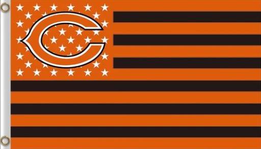 Chicago Bears Star Orange Flag 3X5 Ft Polyester Banner USA 90x150cm by flagsjustdoit