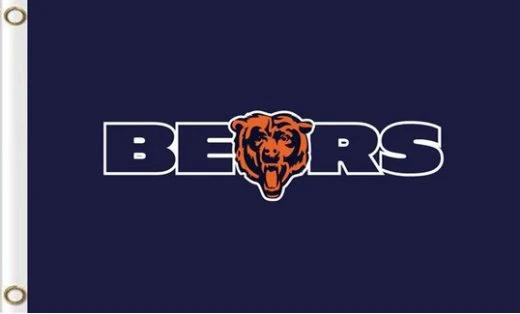 Chicago Bears Team Blue Flag 3X5 Ft Polyester Banner USA 90x150cm by flagsjustdoit