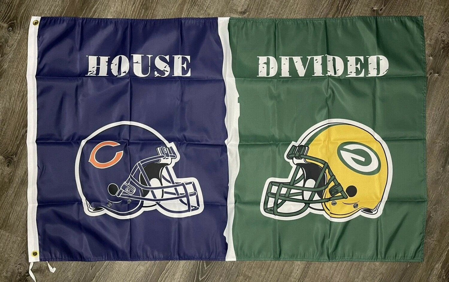 Chicago Bears vs Green Bay Packers House Divided Flag 3x5ft Sports Banner by flagsjustdoit