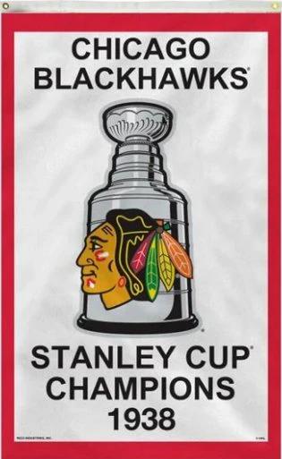 Chicago Blackhawks 1938 Stanley Cup Flag 3X5Ft Polyester Digital Print Banner USA by flagsjustdoit