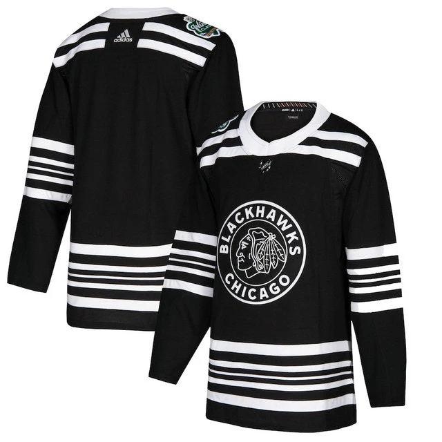 Chicago Blackhawks Blank 2019 Winter Classic Custom Black Jersey by Hockey David